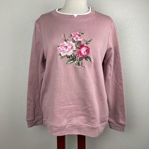 EUC Adrian Delafield Womens Mauve Sweatshirt Size L